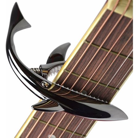 Shark Capo, Zinklegering Tonklämma för Akustisk, Folk, Elektrisk