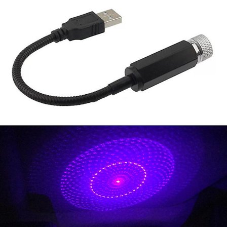 Led Bil Tak Stjärnklar Atmosfär Ljus USB-driven Projektorlampa Bil Tak Interiör Dekor Ljus Auto Dekoration Tillbehör| |