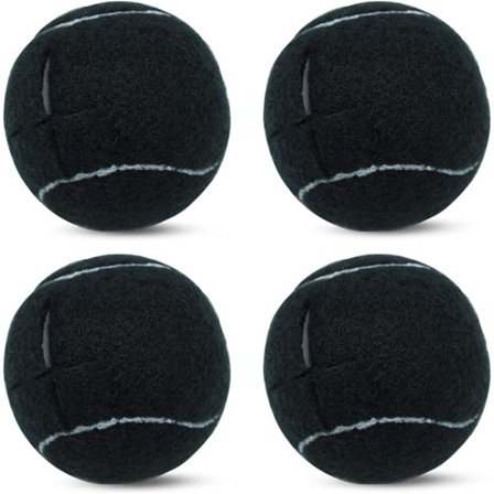 4 tennisballer for møbelbein og gulvbeskyttelse, svart (LGL)