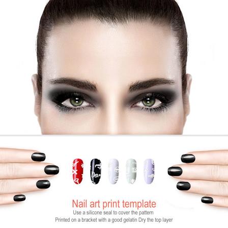 Rektangulær Neglekunst Stemplingsplade i Rustfrit Stål DIY Manicure Trykning Billede Skabelon (#17)