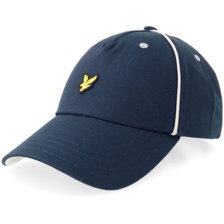 Lyle & Scott - Blå Keps - Piped Cap Dark Navy A-Frame Dad Cap @ Hatstore