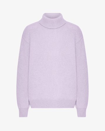 Merino Wool Turtleneck - Soft Lavender XL