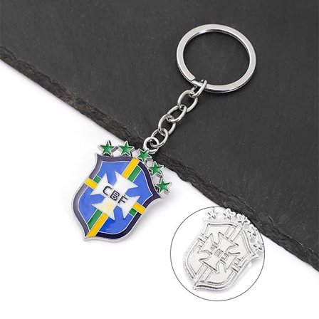 2-pack Färgglada metallnyckelringar för bilar, souvenirer och presenter till fotbollsfans