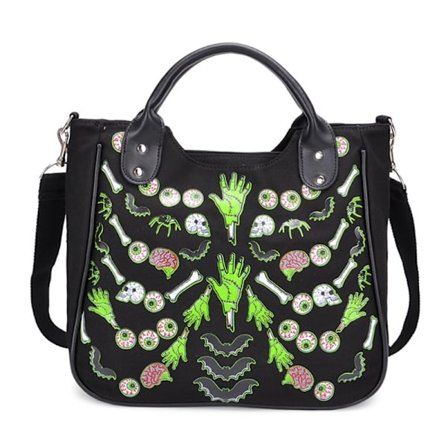 Flower Print Messengers Bag for Women Olkalaukku Punk Bag Canvas käsilaukku