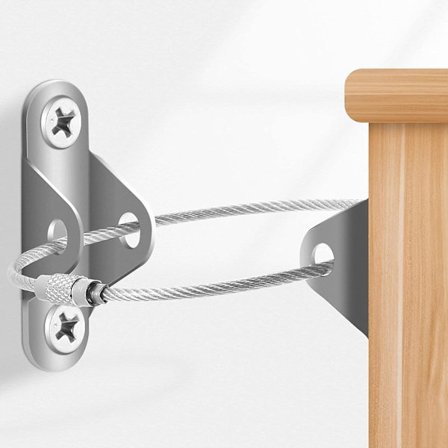 Møbelankre til Babysikring, Jordskælvsbånd Anti-Tip Møbelanker Sikring Hold Baby Kæledyr Sikkerhed Forhindre Faldende Møbler [DB]