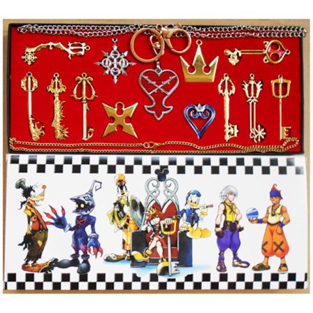 13 kpl/setti Kingdom Hearts -aseavaihtoehtojen avaimenperäkaulakorut