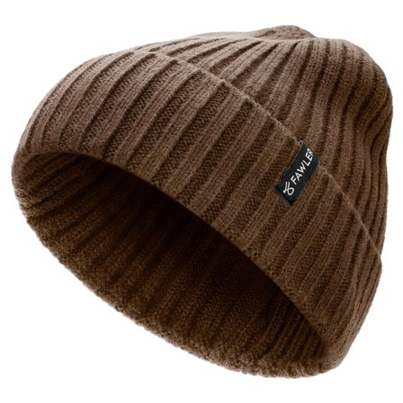 Arctic | Khakinvärinen Ribbineulottu Villasekoitepipo miehille - Pipot