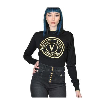 Versace Jeans Couture, Sweatshirts Zwart, Dames, Maat:S