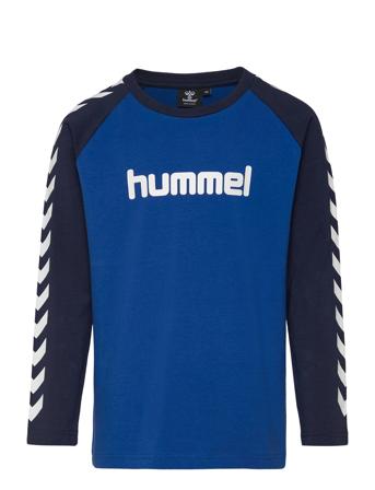 Hmlboys T-Shirt L/S Sport T-shirts Long-sleeved T-shirts Blue Hummel