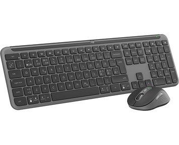 Logitech-Signature Slim Combo MK950 - Graphite-Smart tastatur- og musekombinasjon for jobb og fritid-Computer accessories-Tastaturer