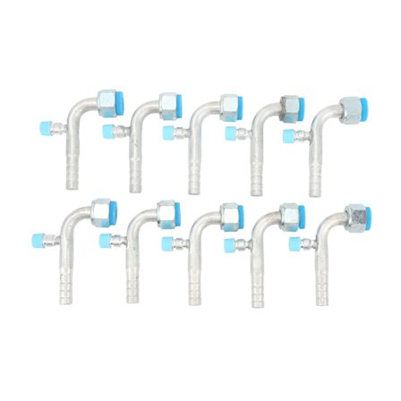 Universal Aluminium AC Slangeforbindelse 10 stk til Bil Lastbil AC System Modifikation 13mm 0.51in 14.5mm 0.57in