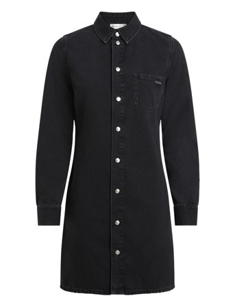 Ls Fitted Denim Dress Black Calvin Klein Jeans