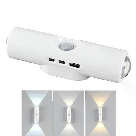 LED Natlampe med Bevægelsessensor RGB Gradient Ambient Lys Dæmpbar Magnetisk Trappelampe til Entré Natbord Skrivebord Garderobe[D]