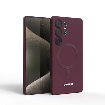 Luksus blødt silikone MagSafe-etui til Samsung Galaxy S25 Ultra S25 Plus S24 S23[JUN]