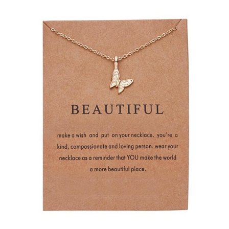 Beautiful Butterfly Necklace in 18K Gold Plated Finish - A Gift Filled with Beauty and Meaning