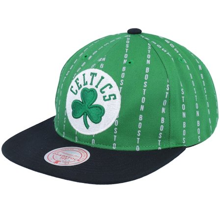 Mitchell & Ness - NBA Grün snapback Cap - Boston Celtics City Pinstripe Deadstock Green Snapback @ Hatstore