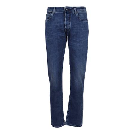 Jacob Cohën, Pant 5 PKT Regular Slim FIT Bard Blauw, Heren, Maat:W35