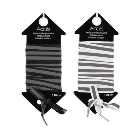 Reflekterende snørebånd - Reflekterende snørebånd giver øget synlighed for løbere og vandrere i mørke