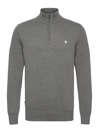 Ls Williams River Cotton Yd 1/4 Zip Sweater Regular Knitwear Half Zip Pullover Grå Timberland