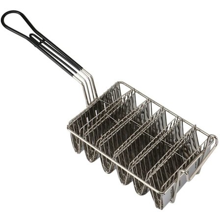 Taco Fryer Kurv, Taco Shell Fryer, Holder 6 Skall Fryer Taco Kurv med Håndtak