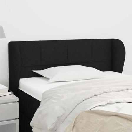 Vidaxl Huvudgavel Med Kanter Svart 93x23x78/88 Cm Tyg Svart