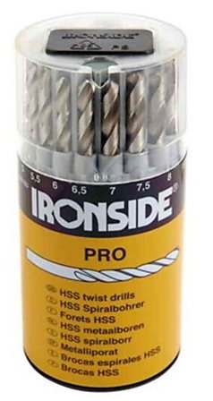 IRONSIDE BORSETT HSS FOR METALL 19 DELER PRO 1-10MM I BOX
