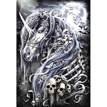 30 × 40 Punk Hest Diamantmaling (30 * 40, 1 stk.)