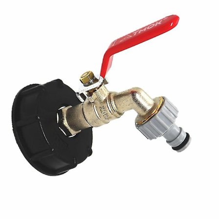 1000l tankkran Regnvannskran, Ibc 1/2 vanntankadapter Dobbel regnvannskran, 60 mm (1 stk)