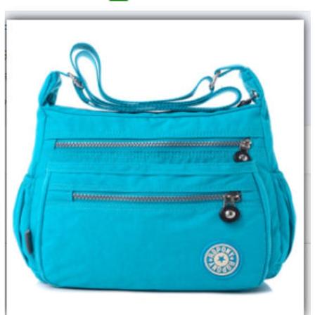 Kvinder Dame Håndtaske Skulder Crossbody Taske Nylon Vandtæt Sky Blue