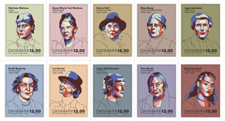 Danmark 2022 - Markante kvinder - Postfrisk 10-stribe