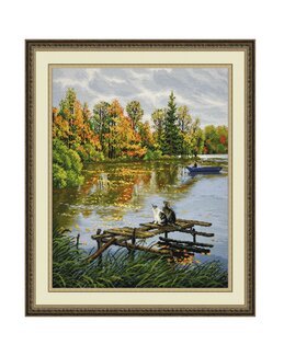 Stickpackung Bild Herbstidylle