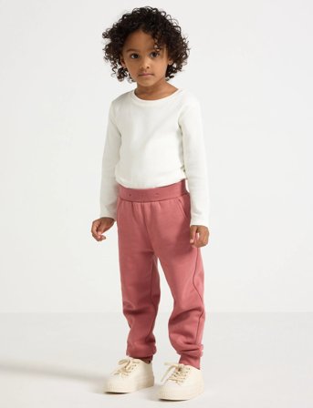 Lindex Trousers Basic - Pink - 140