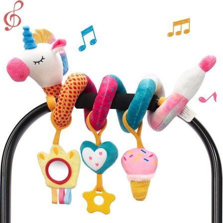 Spiral Barnvagnsleksaker babyleksaker 0-6 månader nyfödd Sensoriska Leksaker för Bebisar Barnvagn/Bilstol Aktivitetsleksak för Bebisar Hängande 