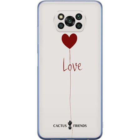 Kompatibelt Mobildeksel til Xiaomi Xiaomi Poco X3 Pro Cactus and Friends - Love Balloon Minimal