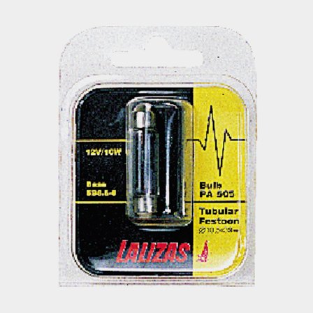 Spollampa 12V 10W 11x38mm blisterförpackning