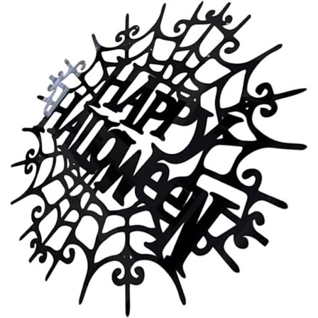 Hämähäkinverkko Seinätarra Onnellinen Halloween Seinätarra Halloween Juhlatarvikkeet Hämähäkinverkko Tarra (musta)