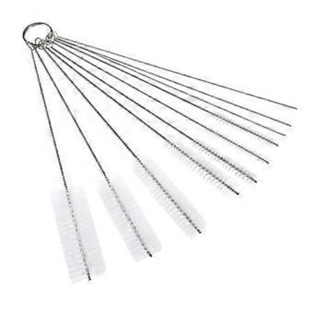 10 stk. Flaskerensere Piberenserbørste Nylonrørbørster Sugerørsrenserbørste