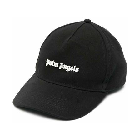 Palm Angels Classic Logo Embossed Pet Black/White , Zwart , unisex , Maat: ONE Size Petten