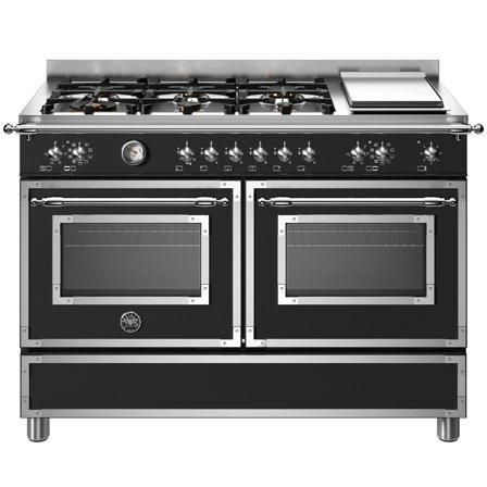 Bertazzoni MAS126G2ENET Heritage gasspis med dubbelugn, 120 cm, mattsvart | Vitvaror > Spisar > Gasspis | Bagaren och Kocken