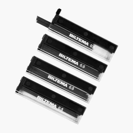 Biltema - Bly til trykkblyant 0 5 mm 4 x 12 stk.