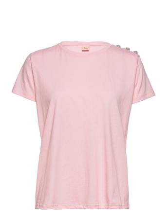 Molly Pearl T-shirt Top Lyserød Custommade
