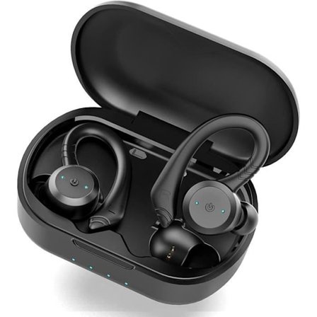 Bluetooth hörlurar, trådlös sporthörlur Bluetooth 5.1 Headset, IP7 vattentät, HD stereo bas Bluetooth hörlur med A614