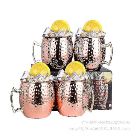 Koppar Mugg Set med 4 Koppar Muggar, Koppar Mule för Moscow Mule Cocktail, 16oz Presentset [LGL]