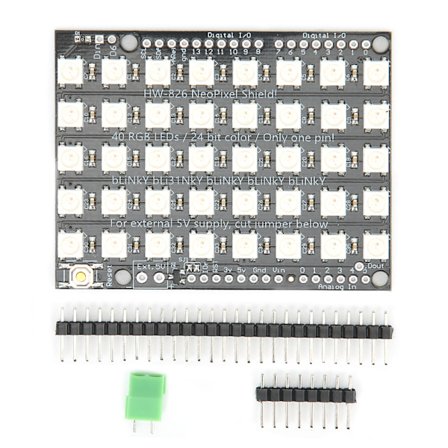 HW-826 40-siffrig WS2812B 5050 RGB LED-utvecklingskort med inbyggd fullfärgsdrivrutin