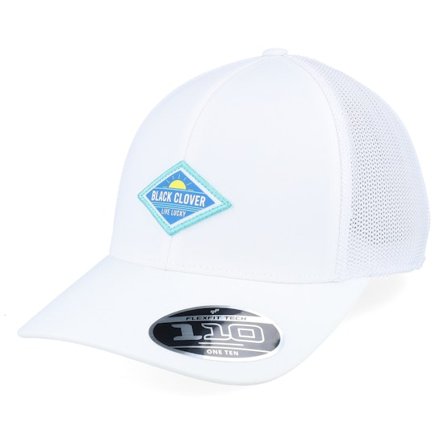 Black Clover - White trucker Gorra - Glow White W White Mesh W Patch Trucker @ Hatstore