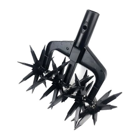 Havefræser, manuel kultivator, håndholdt havekultivator med aftagelige tænder, genudsæd af græs eller terrablanding (uden stang)