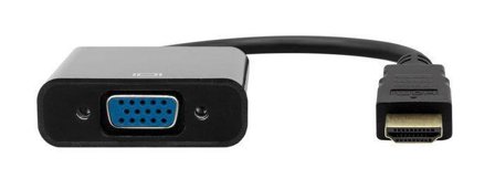 GARBOT HDMI-VGA. M/F. Black. 15cm