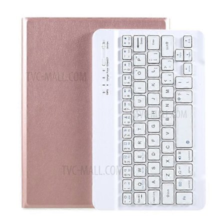 Texturerat Läderfodral + Bluetooth-tangentbord Kompatibelt för iPad Mini 2/iPad Mini/iPad Mini 4/iPad Mini (2019) 7,9 tum