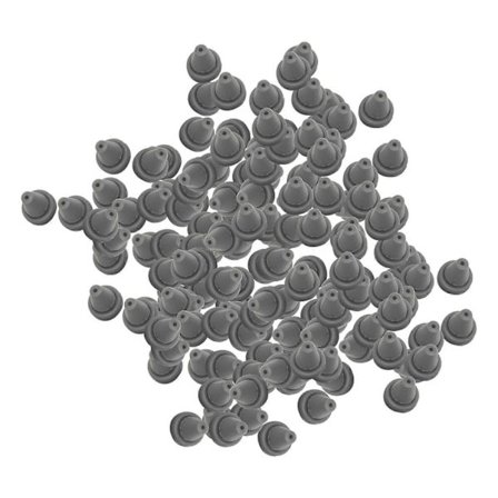 50x 7 mm brusehoved udskiftning silikonedyser erstatter sprøjtehulldyser mørkegrå