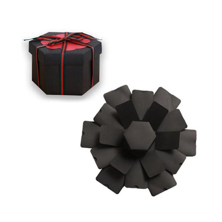 Håndlaget overraskelsesboks med eksplosjon for kreativt flerlags fotoalbum for etui til Valentinsdag, bryllup, bursdag